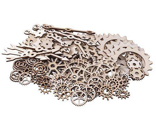 Wooden Gears and Cogs Assorted Pack of 100 - view 2