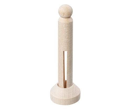 Wooden Peg Figures with Stand (Pack of 24) - Large (9.5cm)