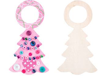 Wooden Tree Door Hanger Pack of 5