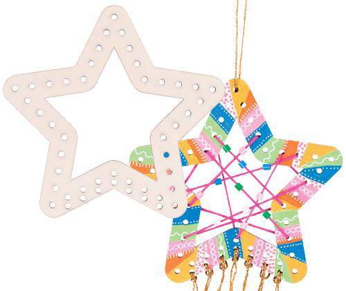 Wooden Weaving Star - Pack of 10