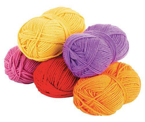 Acrylic Wool - Warm Colours (Assorted Pack Of 5)