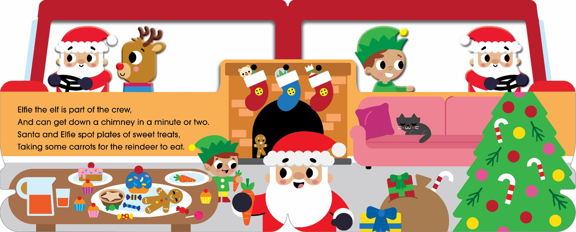 Mini Me - Shaped Board Book - Santa's Sleigh Ride — inside page 3