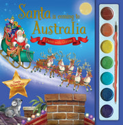 Santa Comes to Australia Paint with Glitter