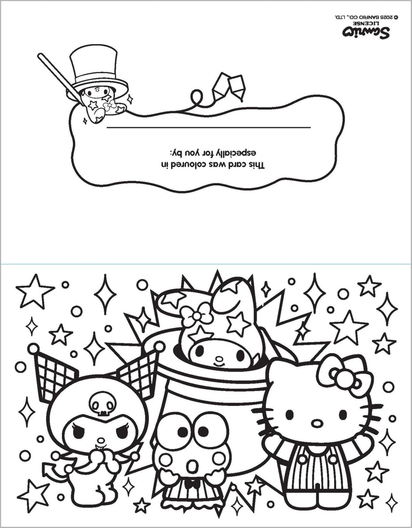Hello Kitty and Friends - Colour-Your-Own Greeting Cards and Gift Tags — inside page 4