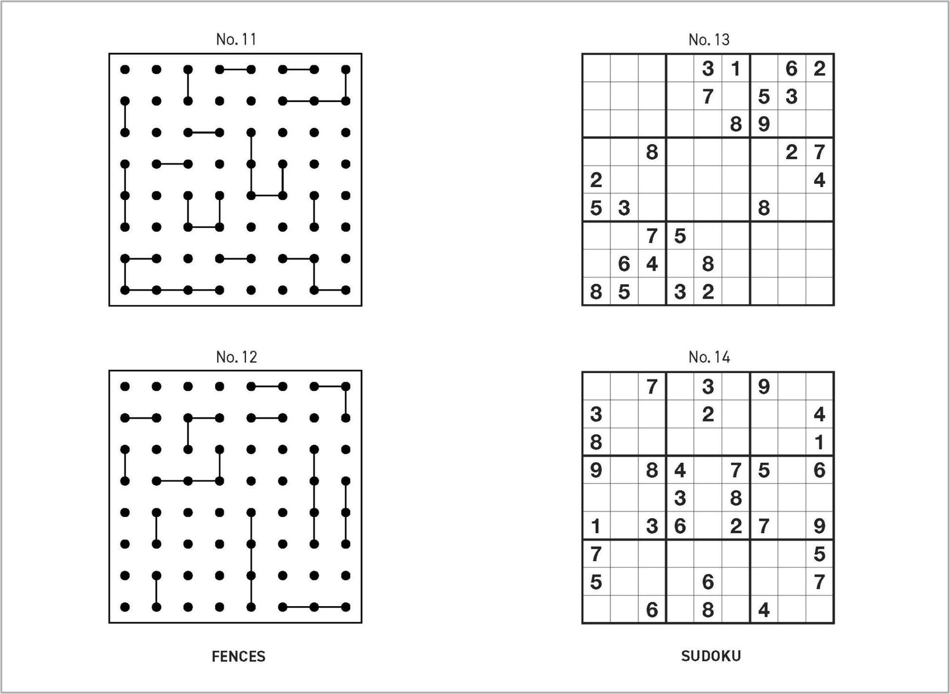 500 Puzzles Book - Brain Training - Pink & Orange Geometric — inside page 1