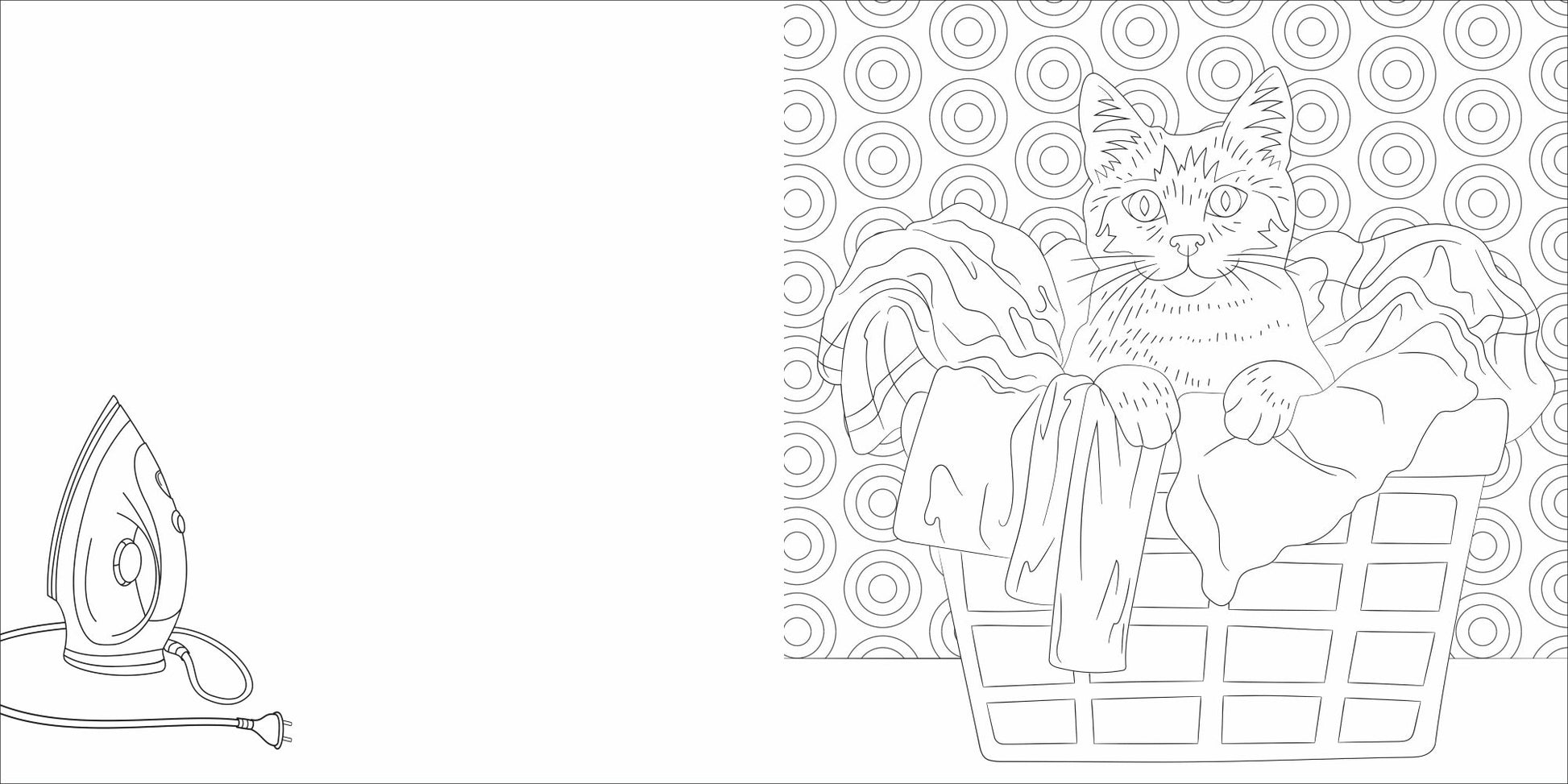 Adult Colouring Book - Cosy Cats — inside page 2