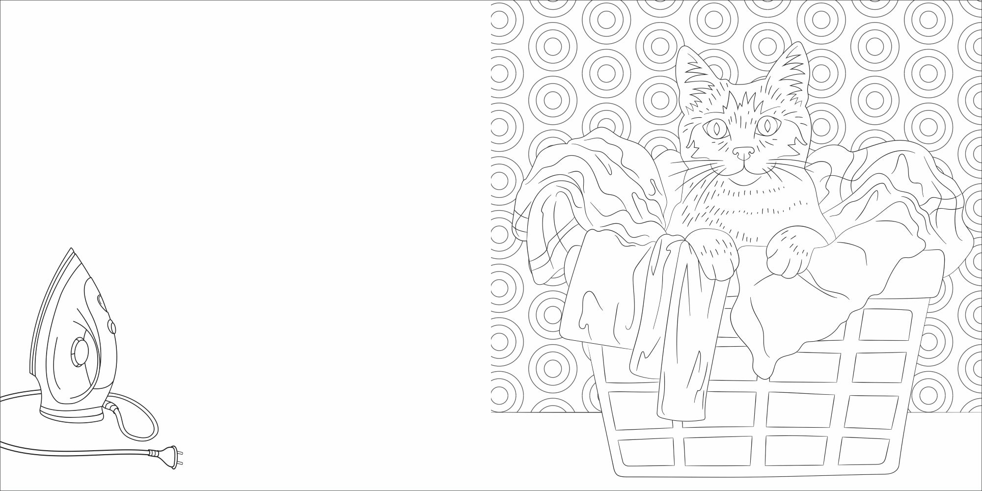 Adult Colouring Book - Cosy Cats — inside page 2